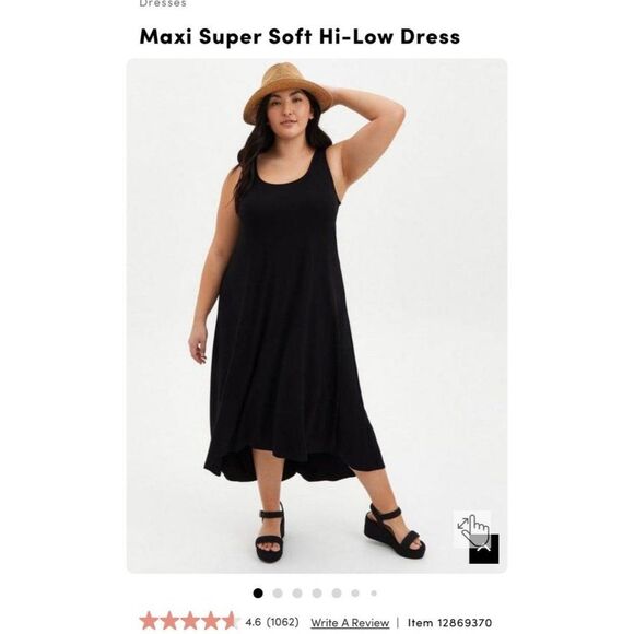 Torrid size 2 black super soft maxi dress - Picture 1 of 4